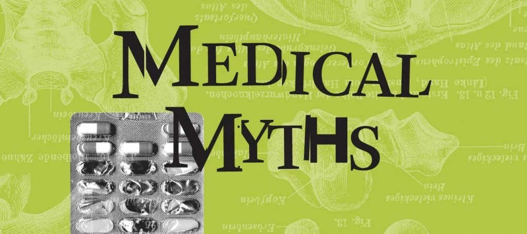 Medical myths logo with image of tablets in blister pack